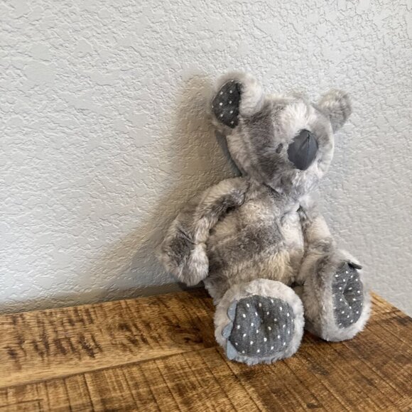Demdaco Koala Bear Kisses Gray Plaid Plush Stuffed Animal Lovey Baby Dots Toy - Picture 4 of 9